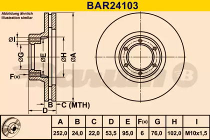 Тормозной диск (BARUM: BAR24103)