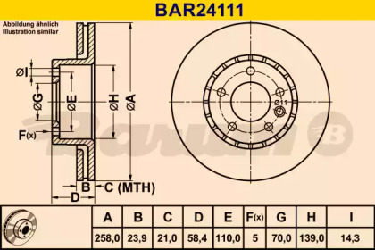 Тормозной диск (BARUM: BAR24111)