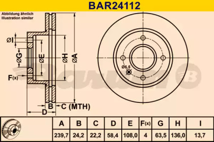 Тормозной диск (BARUM: BAR24112)