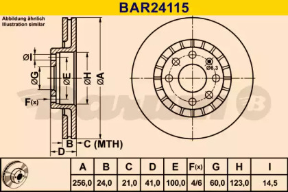 Тормозной диск (BARUM: BAR24115)