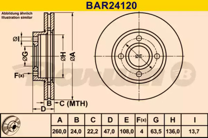 Тормозной диск (BARUM: BAR24120)