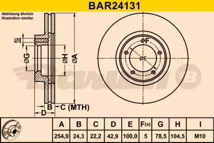 Тормозной диск (BARUM: BAR24131)