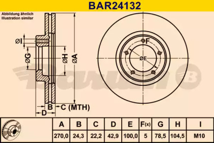 Тормозной диск (BARUM: BAR24132)