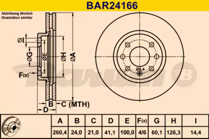 Тормозной диск (BARUM: BAR24166)