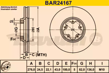 Тормозной диск (BARUM: BAR24167)