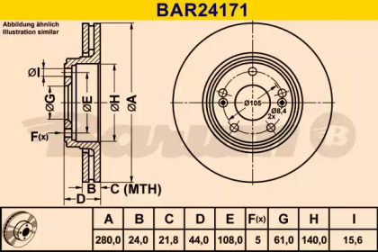 Тормозной диск (BARUM: BAR24171)