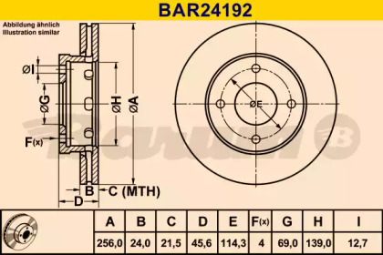 Тормозной диск (BARUM: BAR24192)