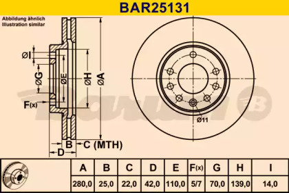 Тормозной диск (BARUM: BAR25131)