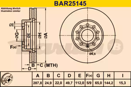 Тормозной диск (BARUM: BAR25145)