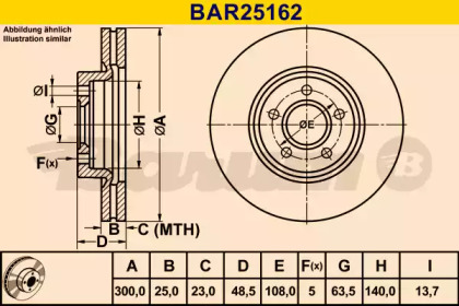 Тормозной диск (BARUM: BAR25162)