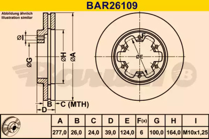 Тормозной диск (BARUM: BAR26109)