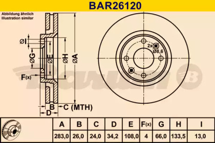 Тормозной диск (BARUM: BAR26120)