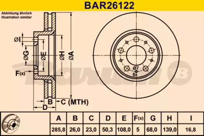 Тормозной диск (BARUM: BAR26122)