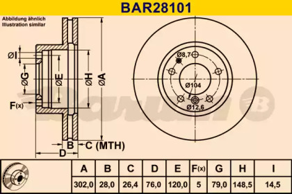 Тормозной диск (BARUM: BAR28101)