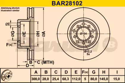 Тормозной диск (BARUM: BAR28102)