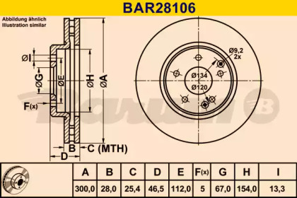 Тормозной диск (BARUM: BAR28106)