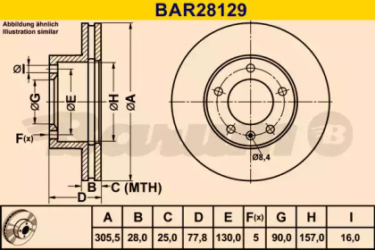 Тормозной диск (BARUM: BAR28129)