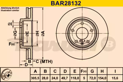 Тормозной диск (BARUM: BAR28132)