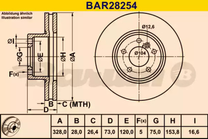 Тормозной диск (BARUM: BAR28254)