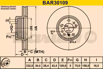 Тормозной диск (BARUM: BAR30109)