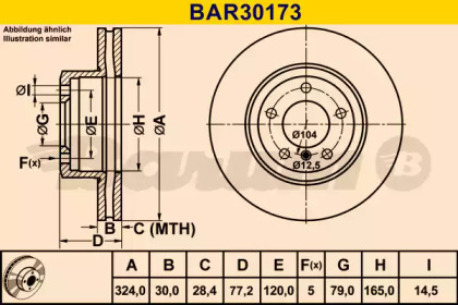 Тормозной диск (BARUM: BAR30173)