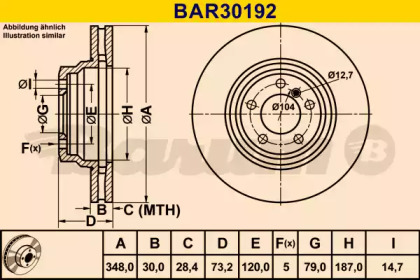 Тормозной диск (BARUM: BAR30192)