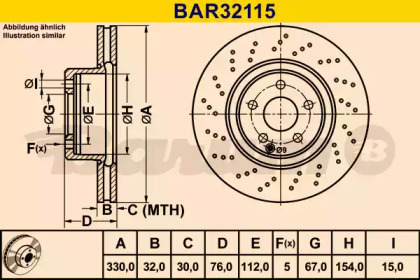 Тормозной диск (BARUM: BAR32115)