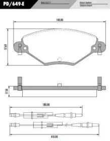 Комплект тормозных колодок (FRAS-LE: PD/649-E)