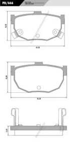 Комплект тормозных колодок (FRAS-LE: PD/666)