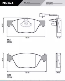 Комплект тормозных колодок (FRAS-LE: PD/66-A)