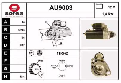 Стартер (SNRA: AU9003)