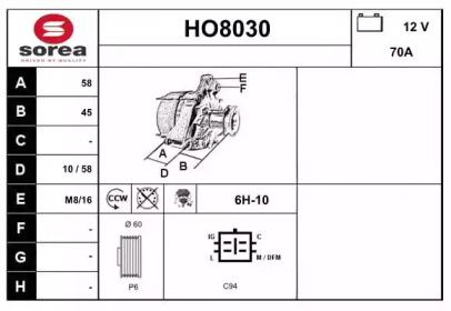 Генератор (SNRA: HO8030)