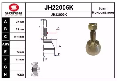 Шарнирный комплект (SNRA: JH22006K)