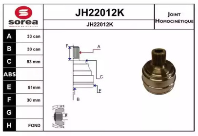 Шарнирный комплект (SNRA: JH22012K)