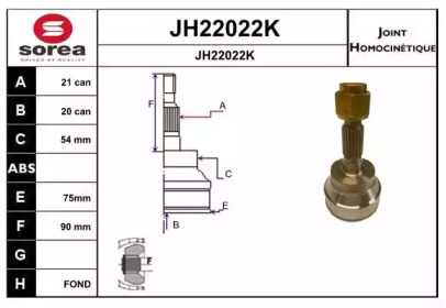 Шарнирный комплект (SNRA: JH22022K)