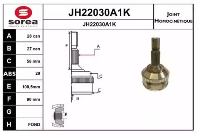 Шарнирный комплект (SNRA: JH22030A1K)