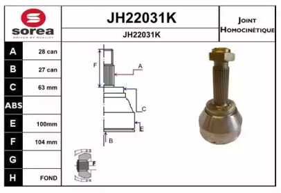 Шарнирный комплект (SNRA: JH22031K)