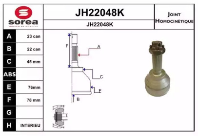 Шарнирный комплект (SNRA: JH22048K)