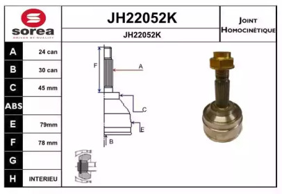 Шарнирный комплект (SNRA: JH22052K)