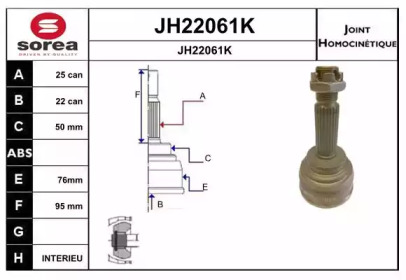 Шарнирный комплект (SNRA: JH22061K)