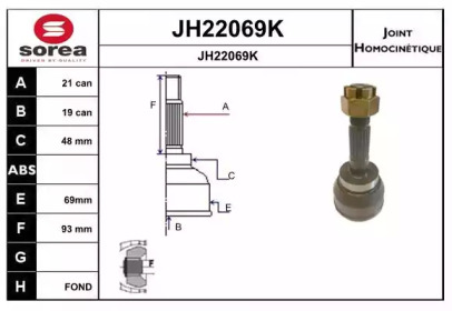 Шарнирный комплект (SNRA: JH22069K)