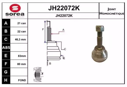 Шарнирный комплект (SNRA: JH22072K)