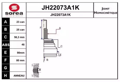 Шарнирный комплект (SNRA: JH22073A1K)