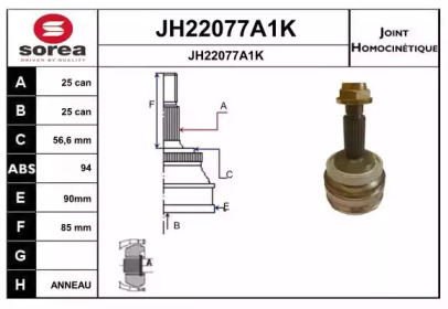 Шарнирный комплект (SNRA: JH22077A1K)