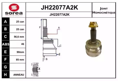 Шарнирный комплект (SNRA: JH22077A2K)