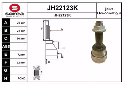 Шарнирный комплект (SNRA: JH22123K)