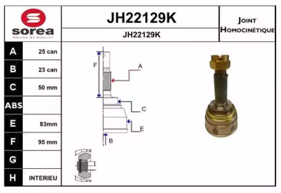 Шарнирный комплект (SNRA: JH22129K)