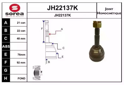 Шарнирный комплект (SNRA: JH22137K)