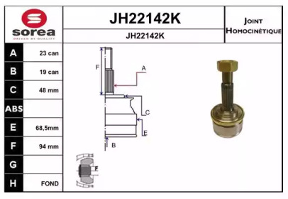 Шарнирный комплект (SNRA: JH22142K)