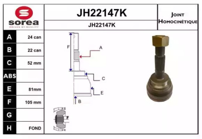 Шарнирный комплект (SNRA: JH22147K)